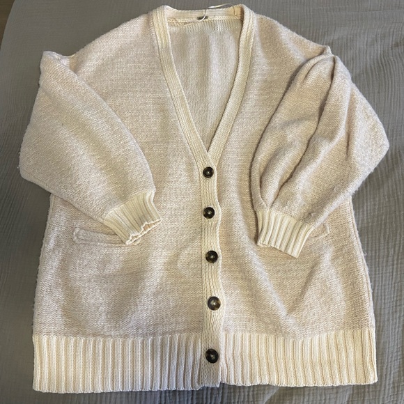 Free people ivory cardigan sweater - Picture 1 of 4